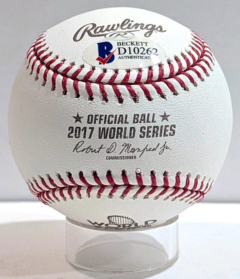 Brian McCann Signed Official 2017 World Series Baseball Beckett BAS Auto D10262 - Image 2 of 4