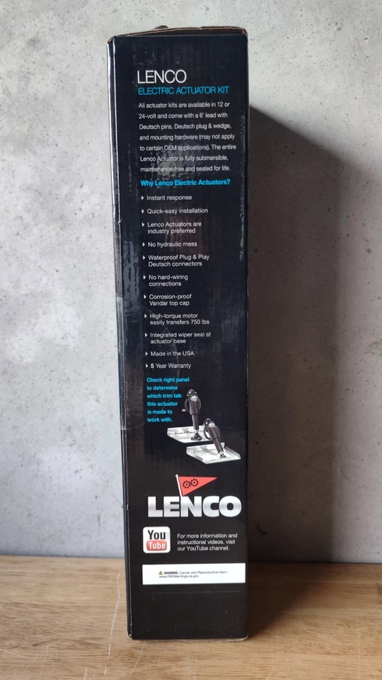 Actuador de carrera Lenco 12v 2-1/4" con cable de 6' #15054-001 Foto 4 de 4