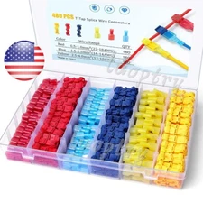 480/240/60x Terminals Connectors Car Quick Splice  Lock T Tap Wire Crimp Cable