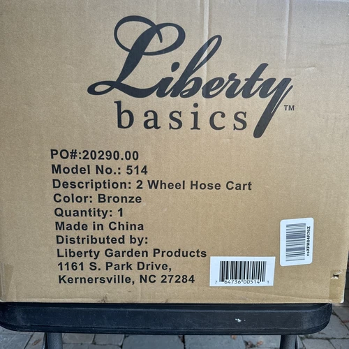 Liberty Garden Products 514 Two Wheel Hose Cart Plastic bronze Assembly