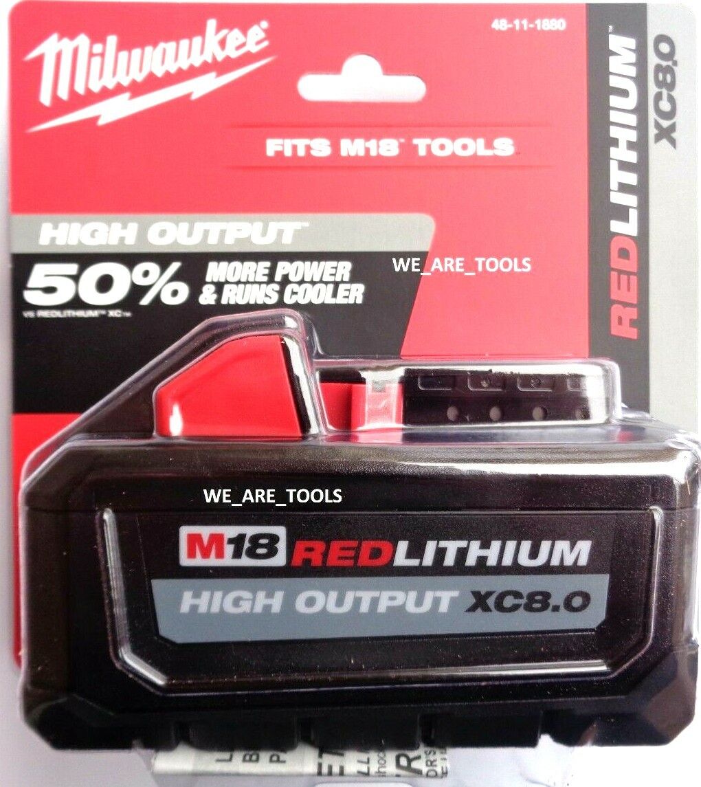 NEW N PACK Milwaukee GENUINE M18 48-11-1880 8.0 AH Battery NEW N PACK Milwaukee GENUINE M18 48-11-1880 8.0 AH Battery