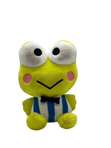 Sanrio Hello Kitty Keroppi Frog Japanese Plush Stuff Animal 7” Blue Outfit - Picture 1 of 9