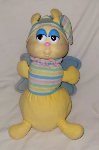 Hasbro Glo Friends, Glo Worm 11” Tall Original 1984 Plush Vintage Glo Bug Used