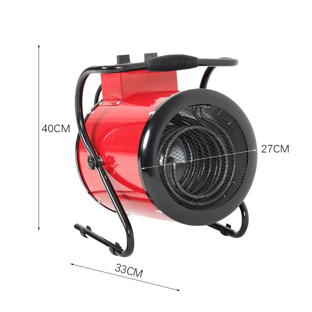 Round Electric Space Heater Forced Air Fan Heating Garage Factory Warmer  5KW/9KW | eBay