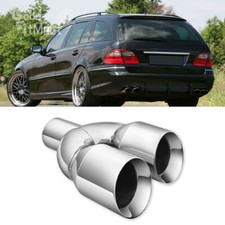 For Mercedes-Benz E-Class Exhaust Dual Pipe Tip 2.5" Inlet 3.5" Outlet 9.5''