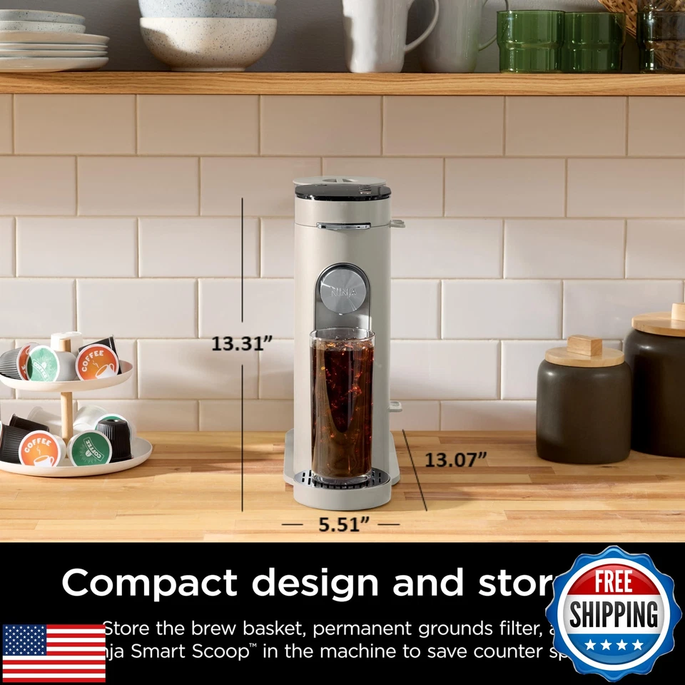 Ninja Pods and Grounds Single-Serve Coffee Maker, K-Cup Pod Compatible, Brews - Image 2 of 4