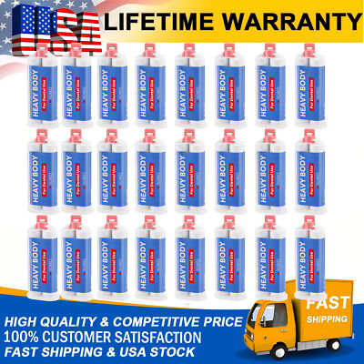 24Pcs Dental Impression Material Heavy Body Fast Rapid Set VPS 50 ml Cartridges