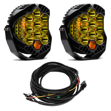 Baja Designs Amber 5000K LP9 Pro LED Spot Pattern Lights & Toggle Harness