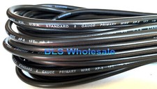Black 12V Auto Primary Wire 8 Gauge 25ft Car Boat Camper Power Cable Wiring