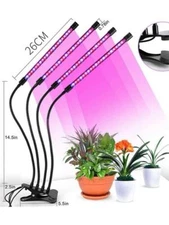 Adjustable 4 head indoor plant growth lamp