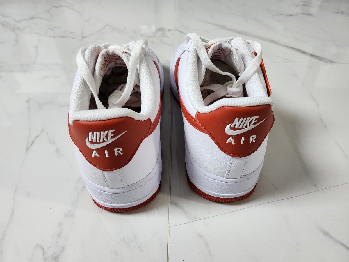 NIKE Air Force 1 '07 WHITE/DRAGON RED FJ4146-106 Men's Size 8