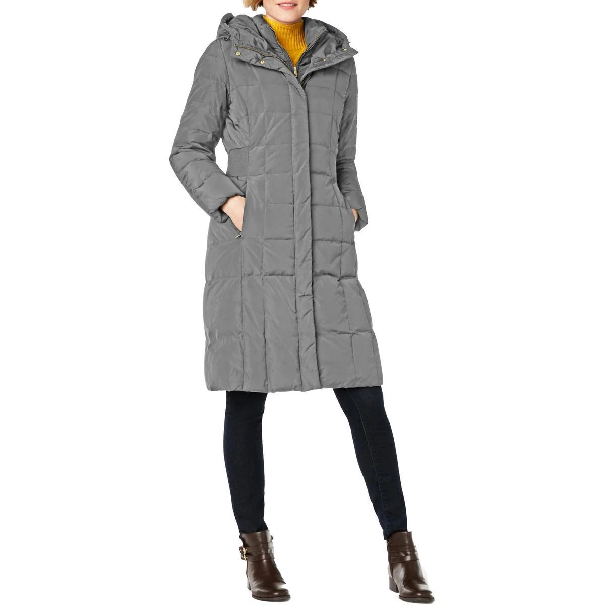 Cole Haan Women s Quilted Mid Length Down Puffer Coat with