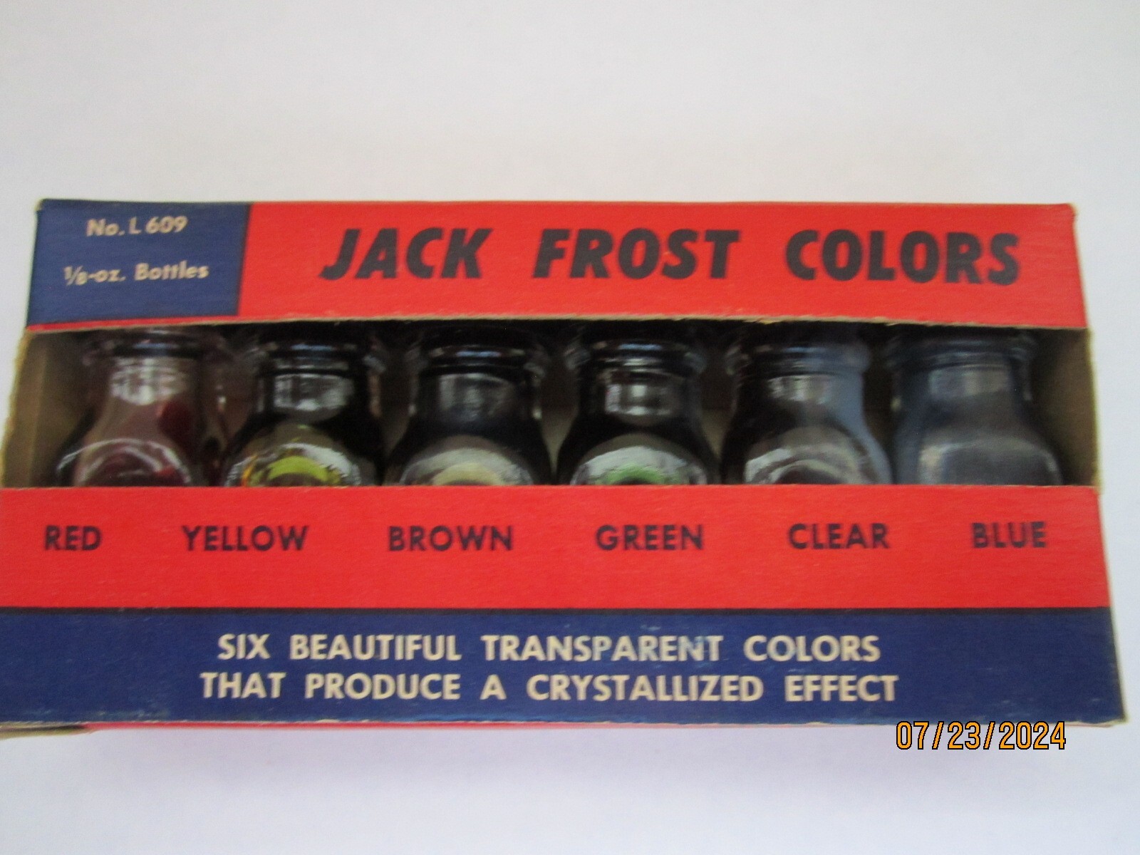 "Jack Frost Colors" Hazel Pearson Handicrafts vintage 1960s SET complete crystal
