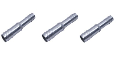 3 PCS BARBED A/C FITTING #10 TO  #12 STRAIGHT HOSE SPLICE,STEP UP/STEP DOWN11597