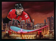 Calgary Flames Jerome Iginla Canvas Hockey NHL Art Framed Licensed Skyline Dome