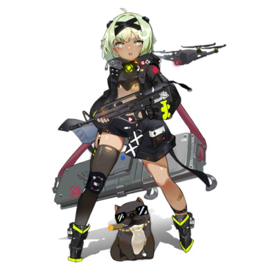KH2002 Girls Frontline Anime Weatherproof Sticker 6'' Car Decal