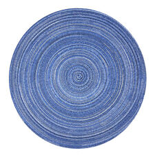 Homcomodar Round Placemats and Coasters Set of 6 Braided Woven Table Place Mats