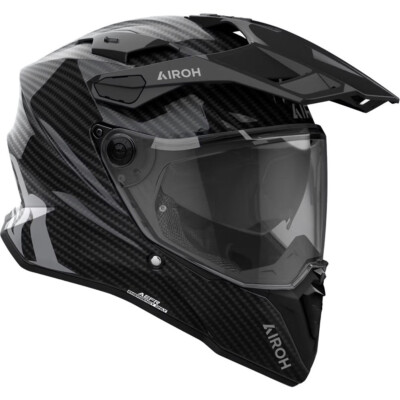 L AIROH Commander 2 Full Carbon Gloss Adventure Motorbike Helmet