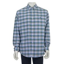RALPH LAUREN Shirt Custom Fit Sz. XL Long Sleeve Cotton Plaid Multiolor