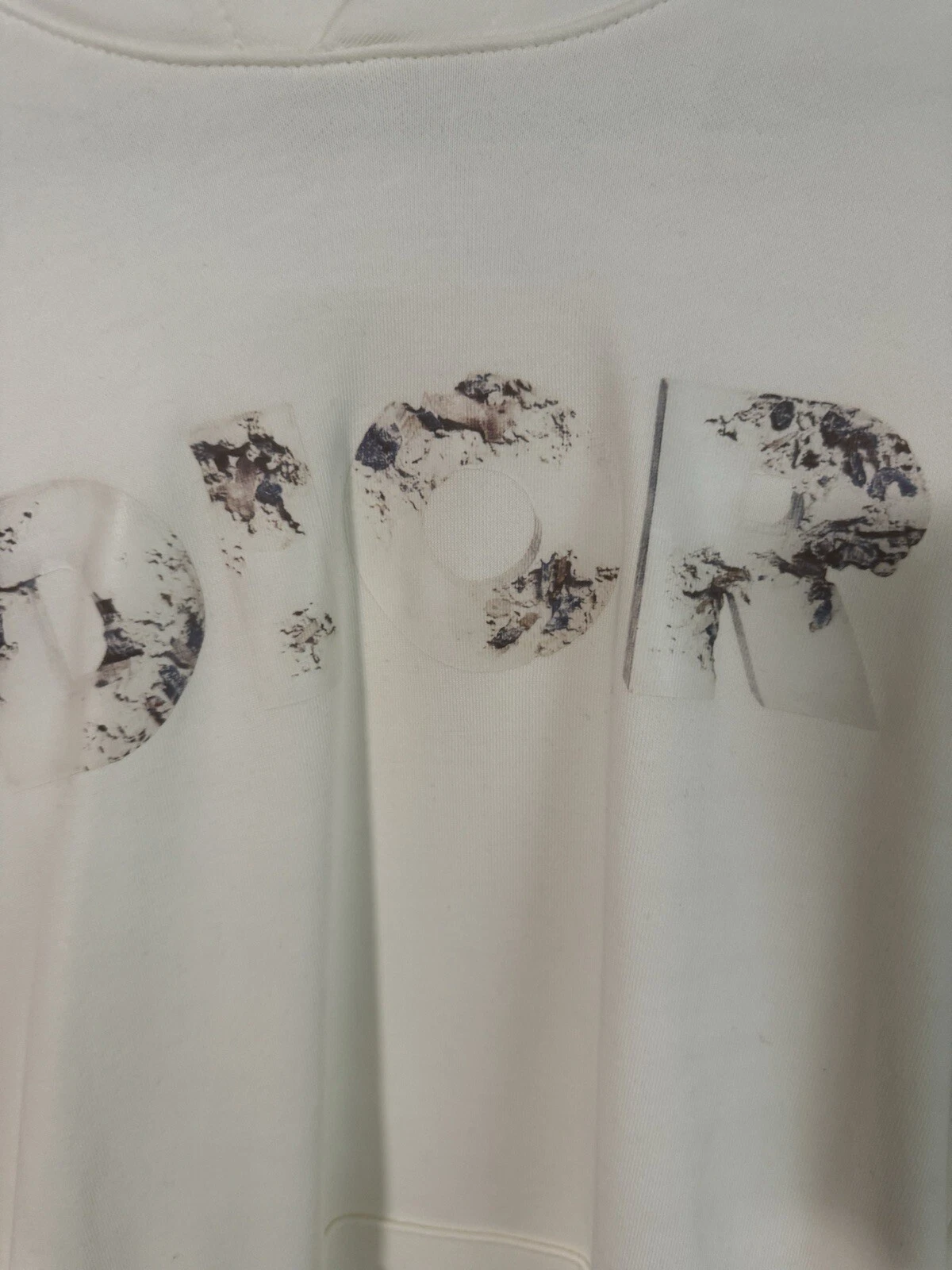 DIOR LOGO MAGLIONE CARDIGAN BIANCO CON CAPPUCCIO IMPECCABILE