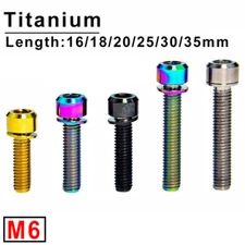 M6*16mm/18mm~35mm TC4-Titanium Screws/non-Detachable Spacer Screws For Bicycle