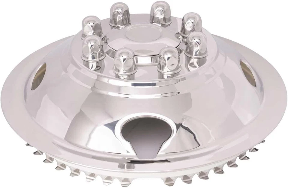 Kit a presión simuladores de ruedas de acero inoxidable de 16" furgoneta Ford E350 E450 2008-2021 Foto 4 de 4