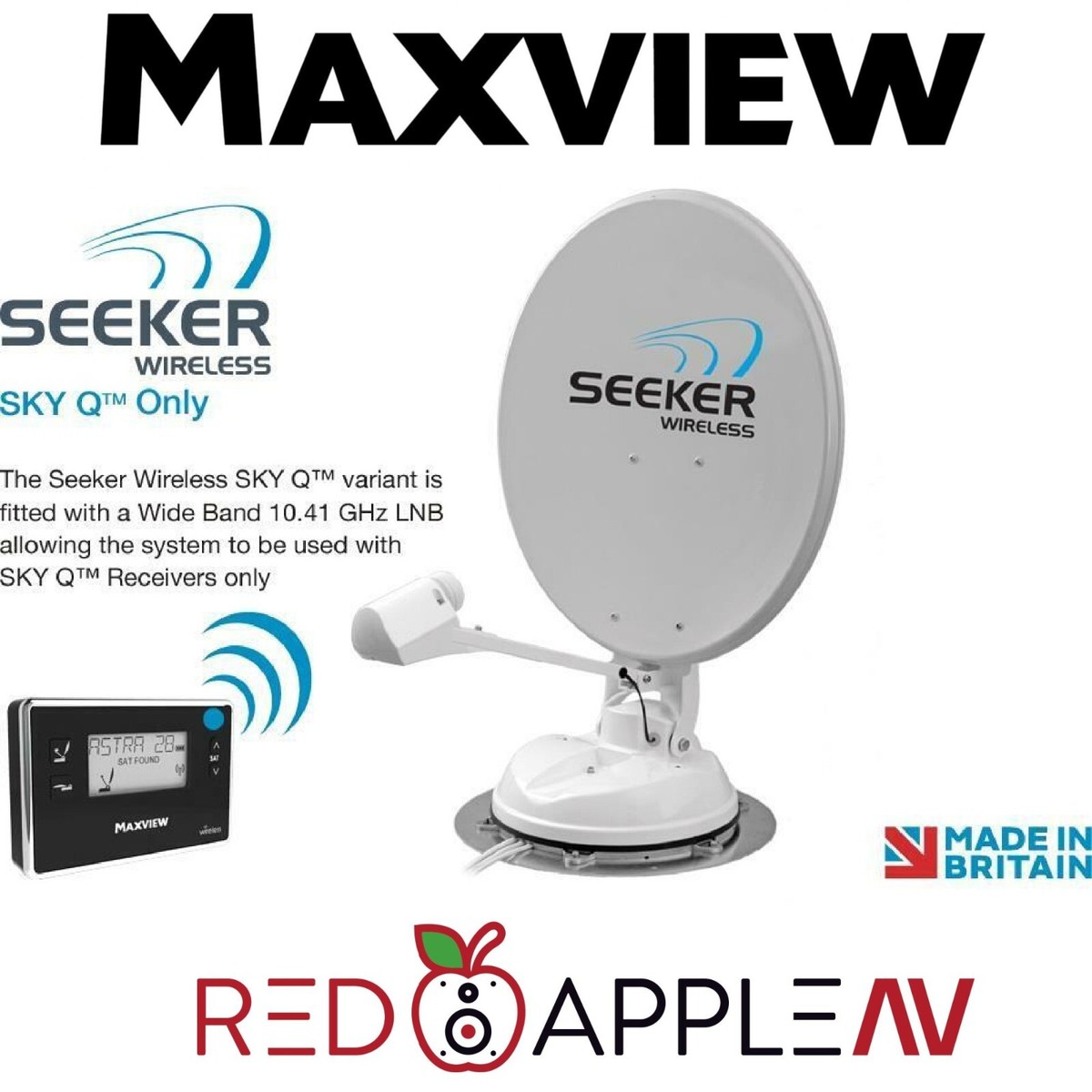 Maxview 65cm SKY Q LNB Seeker Automatic Wireless Satellite Dish