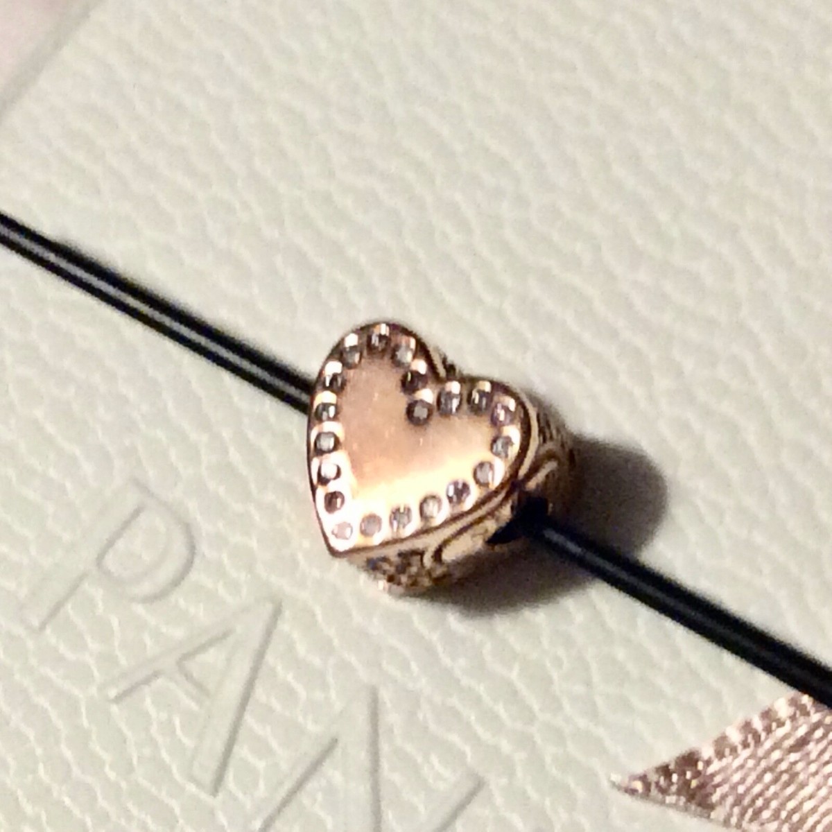 Genuine Pandora Rose Gold Essence ME Charm Dedication Heart