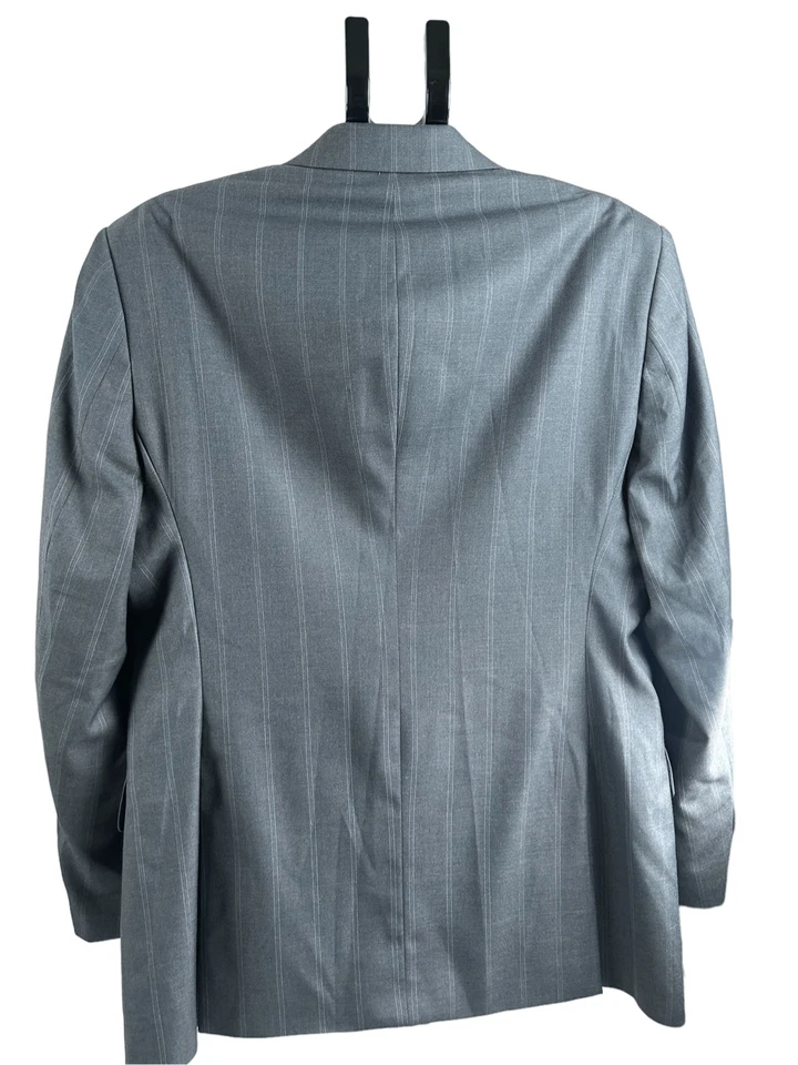 Salvatore EXTE Hombre Gris Rayas Traje Blazer Traje Abrigo Chaqueta Talla 44R Gota 6 ar Foto 4 de 4