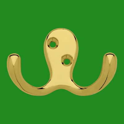 10x Messingbeschichteter Drunken Octopus Leichter Doppelhaken Kleiderhaken