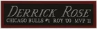 DERRICK ROSE BULLS NAMEPLATE FO AUTOGRAPHED SIGNED BASKETBALL-JERSEY-PHOTO-FLOOR