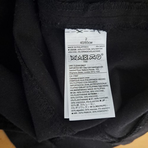 Banana Republic Dress Size 2 Black Short Sleeve Modest Round Neck Zip Closure - Picture 8 of 14