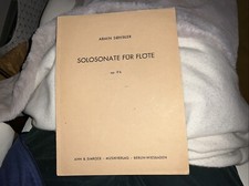 Armin Schibler Solosonate Für Flöte Op. 9 B