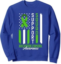 Support Awareness Squad Non-Hodgkin Lymphoma Unisex Crewneck Sweatshirt