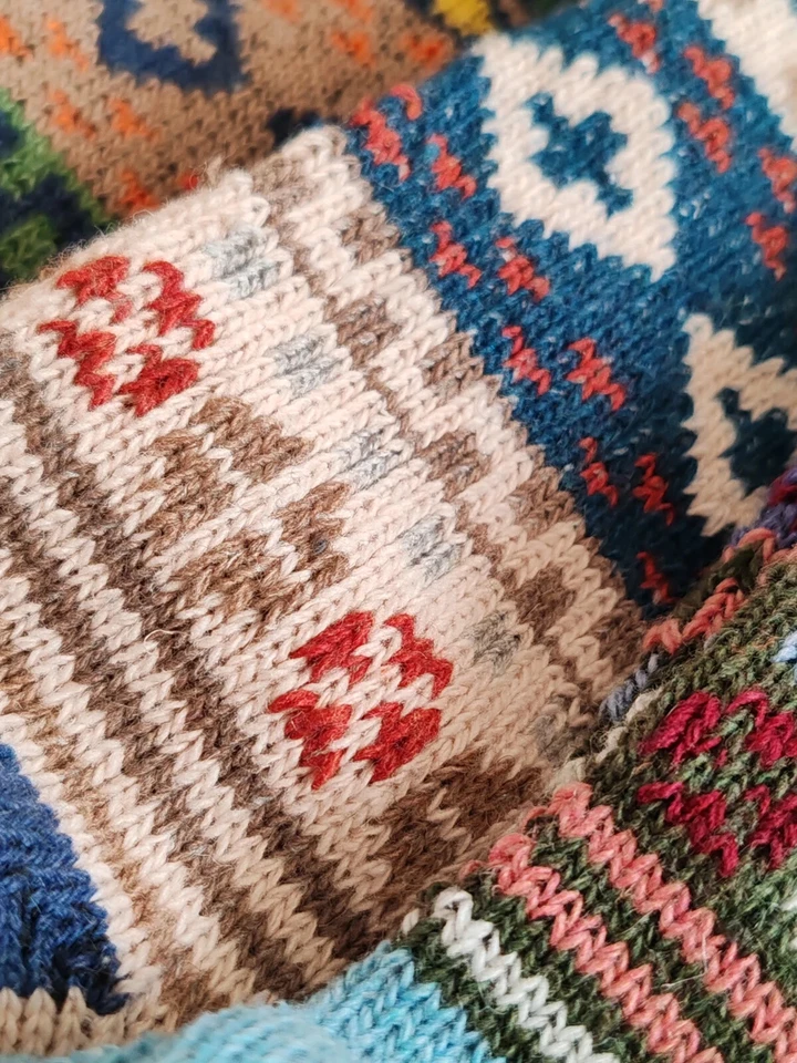 5 Pairs Nordic Winter Soft Warm Wool Ethnic Style Socks UK 6-9 - Image 4 of 4