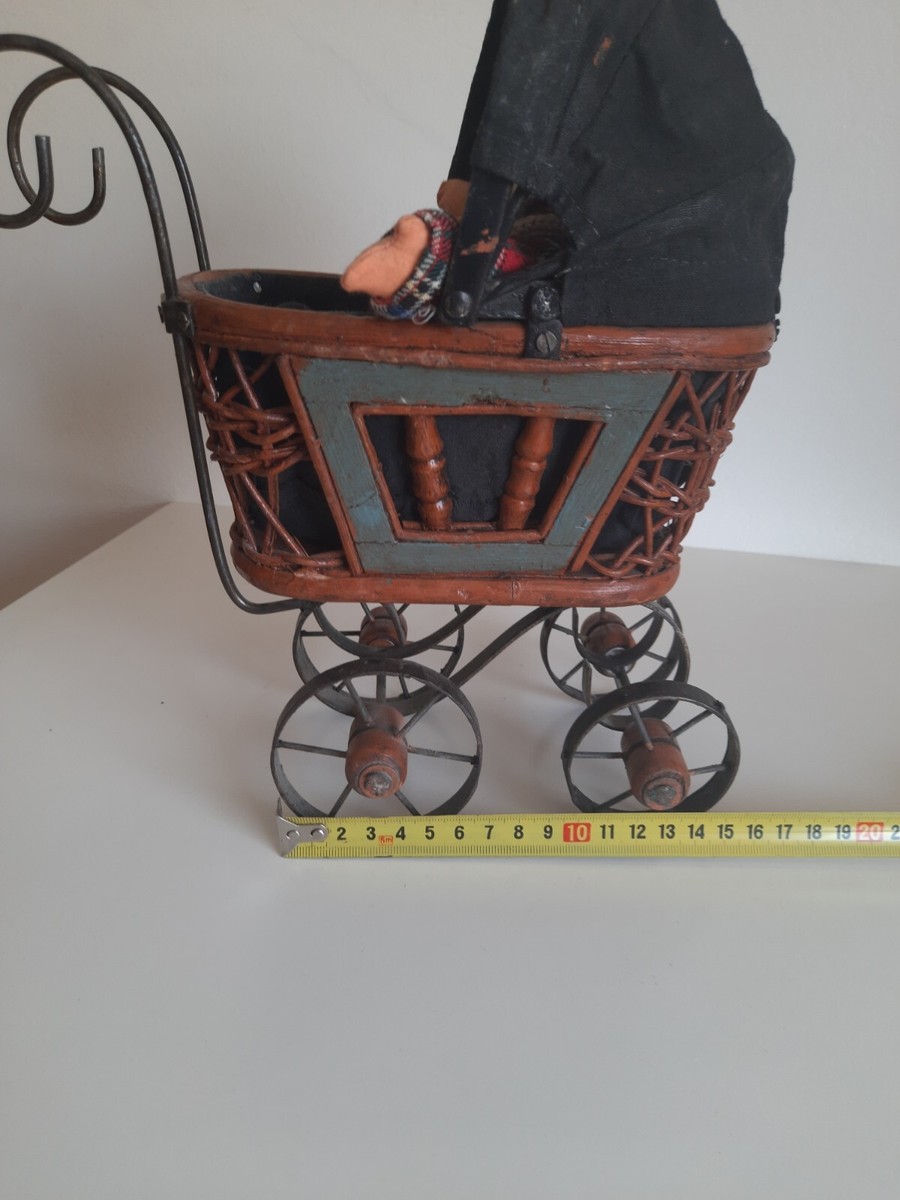 USA Vintage doll cartドールカート　babycar Vintage Baby Doll Carriage Collectible Stroller Wicker