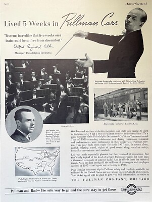 1937 Pullman Print Ad The Safe Way To Go Railroad Train Travel Vintage Ephemera
