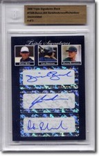 Daniel Bard * Lars Anderson Dustin Richardson Autograph Rookie Auto BGS #/5