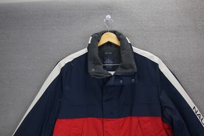 Nautica NS-83 Spell Out Color Block Tuck Hooded Full Zip Nautica NS-83 Spell Out Color Block Tuck Hooded Full Zip