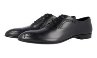 Prada Leder Oxford Flexible Business Schuhe - 2EG208 - Schwarz Neu - 11 45