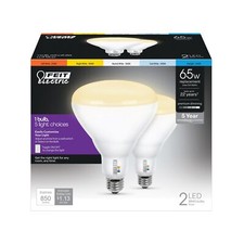 Feit Electric BR40 LED Light Bulb, 65W Equivalent, Dimmable, Color Selectable...