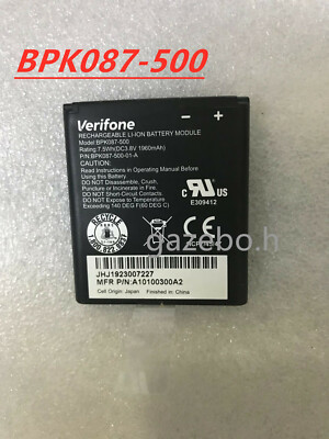 BPK087-500 1960mAH 3.8V For VERIFONE P/N:BPK087-500-01-A battery batterier