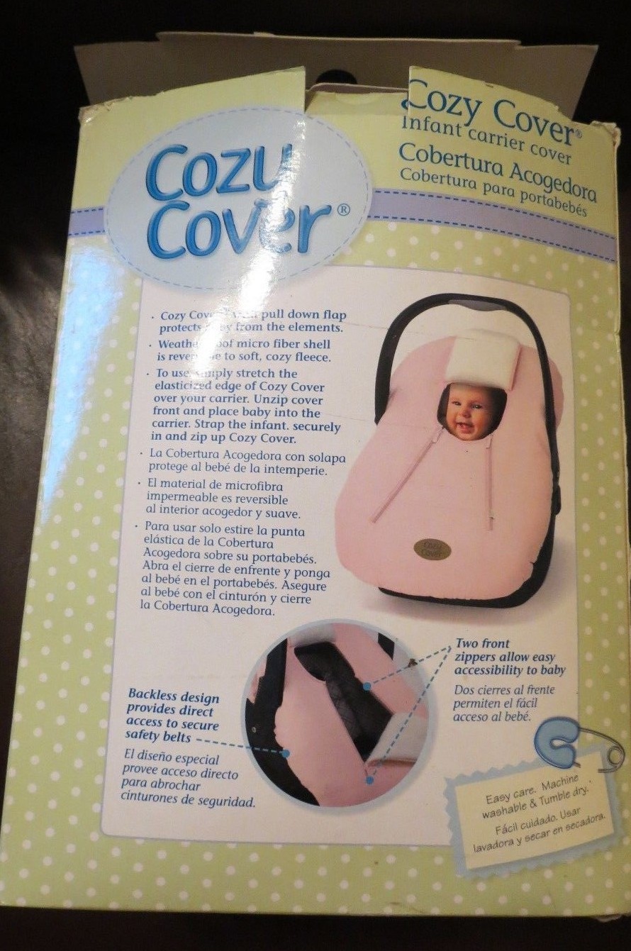 NEWCOZY COVER INFANT CARRIER COVER PINKMICRO FIBER/SHERPA FLEECE