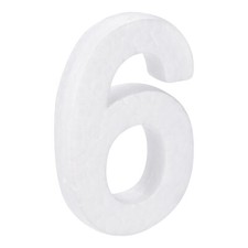 Foam Numbers 6 Numeral EPS White Polystyrene Number 100mm/4 Inch