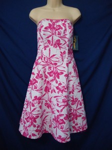 New Ruby Rox Strapless Dress White Pink Floral Junior's sz 9 Retro Rockabilly 653618906945 | eBay