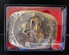 Frederic Remington Collection The Outlaw Cowboy Bronc Horse 1980 Belt Buckle ADM
