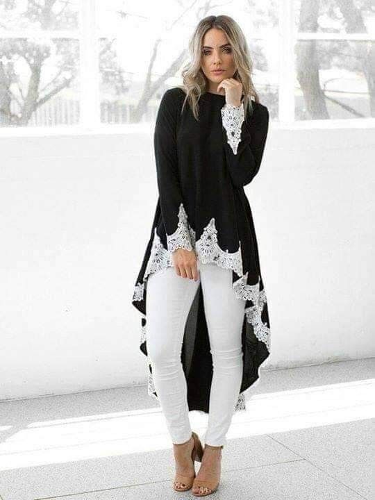 NIP Womens B/W High Low Lace Hem Lotus Leaf Shirt Dress ~ Size XL | eBay NIP Womens B/W High Low Lace Hem Lotus Leaf Shirt Dress ~ Size XL | eBay