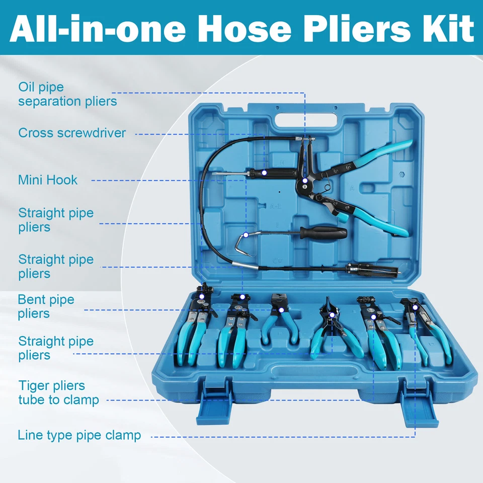 Schlauchklemmenzangen Set Schlauchschellenzange Schlauchschelle Zange Werkzeug - Bild 2 von 4