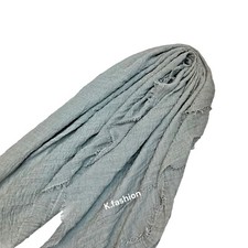 New PREMIUM Quality Crinkle Crimp Plain Maxi Scarf Hijab Shawl Wrap Headscarf UK