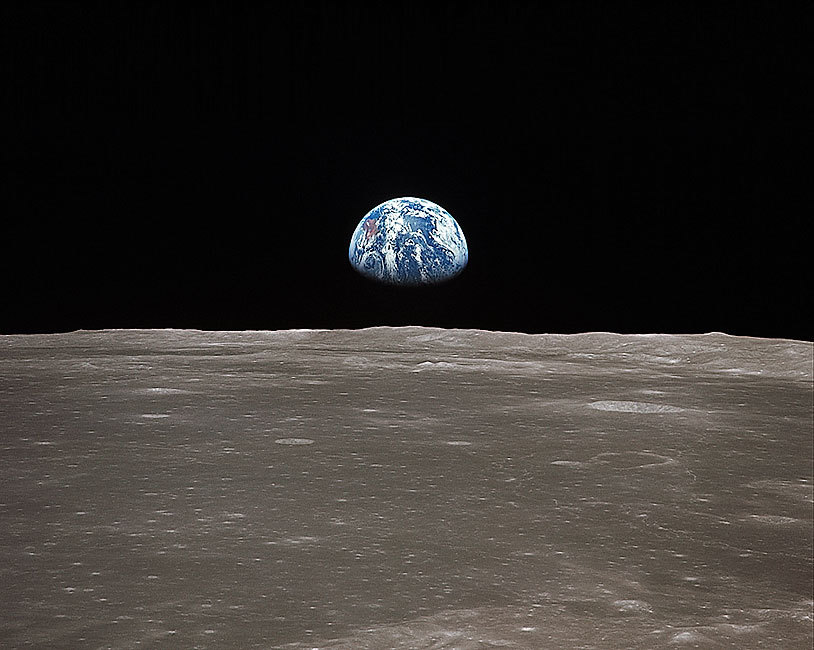 APOLLO 11 MISSION EARTHRISE OVER MOON 8x10 GLOSSY PHOTO PRINT | eBay